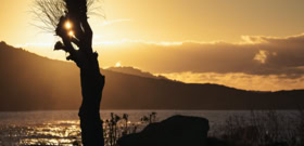coucher de soleil à l'Ile Rousse en Corse