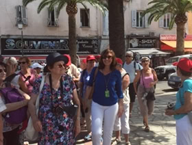 visite d'Ajaccio en Corse avec Valérie