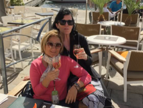 Mado et Marie-Rose lors de son passage en Corse avec un groupe de québecois
